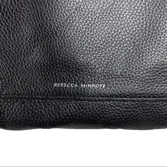 Rebecca Minkoff Black Leather Regan Crossbody Bag Purse Pebble Leather Small - Picture 7 of 12